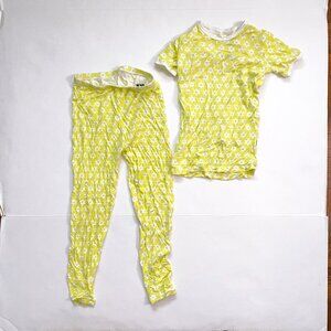 Kickee Pants Yellow Star Pajamas, Size 8